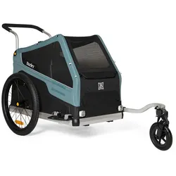 Burley Bark Ranger Hundeanhänger fürs Fahrrad, Modell 2022, schwarz/blau