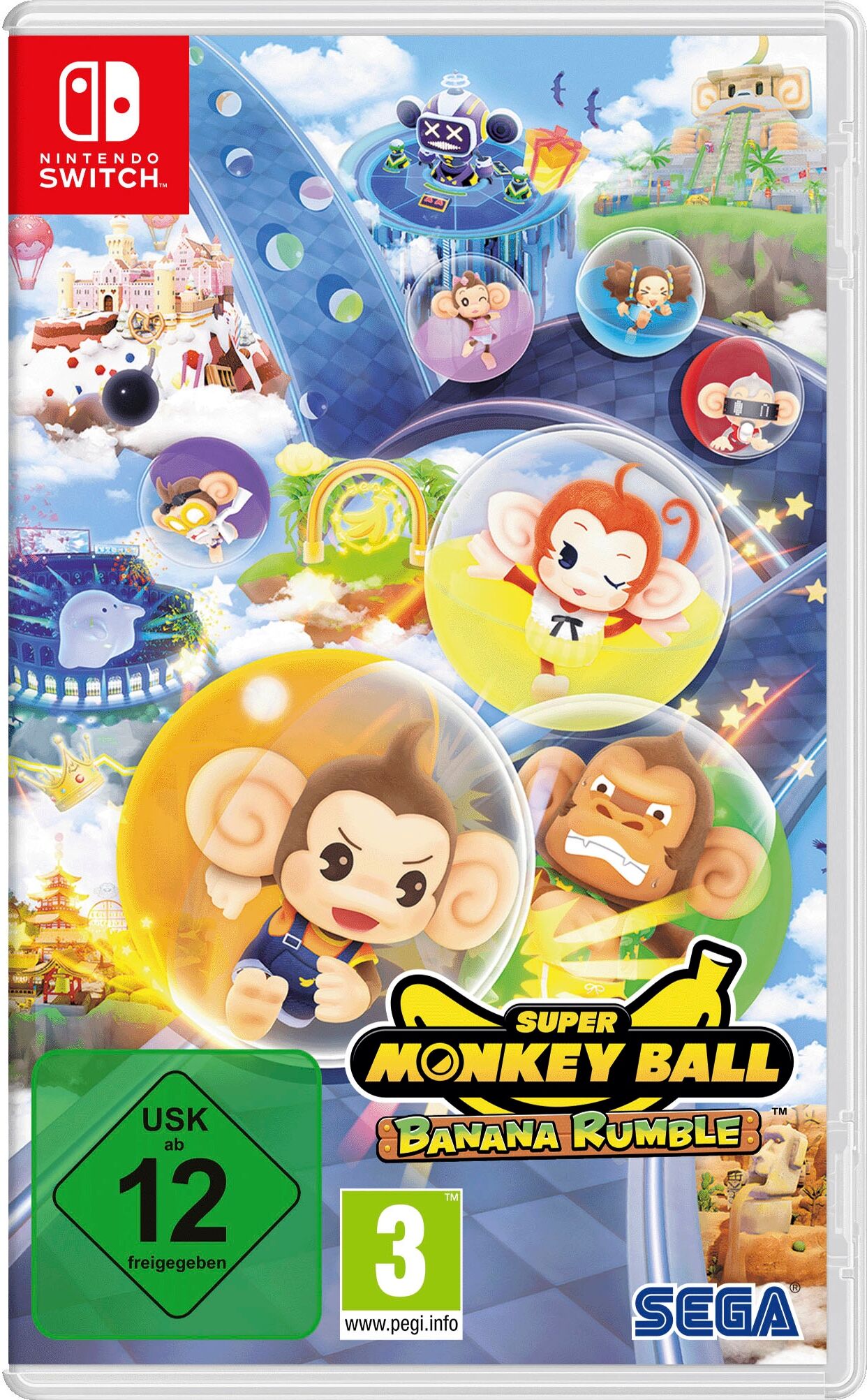 SWITCH Spielesoftware "Super Monkey Ball: Banana Rumble", transparent (weiß, neutral), Nintendo Switch, Spielesoftware, Spielesoftware