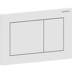 Geberit Omega20 Betätigungsplatte, eckig 2-M-Sp., weiß matt, Etc/ weiß glänzend