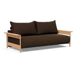INNOVATION LIVING Schlafsofa Malloy Wood Stoff Chocco