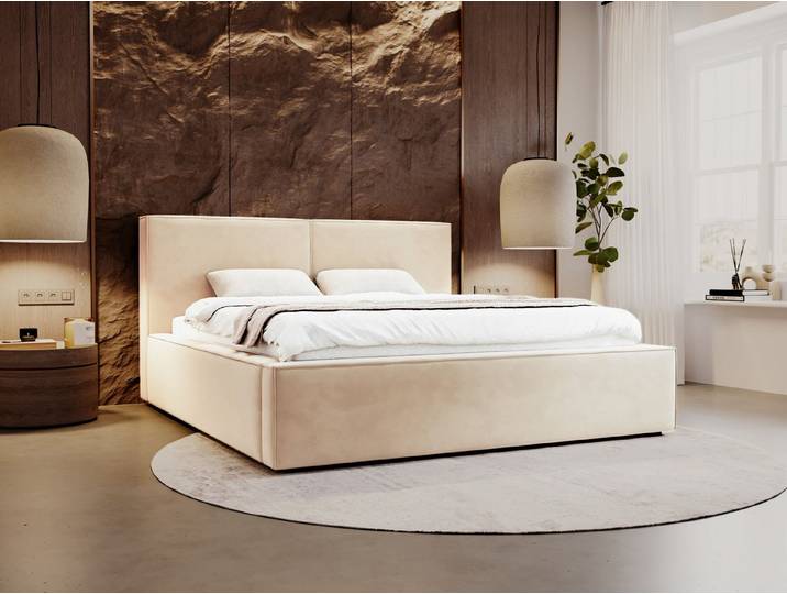 Compleo Polsterbett SANTO Metallrahmen, Bettkasten, ohne Matratze, (Kostenlose Lieferung! TOP ANGEBOT), Cordstoff oder Samtstoff