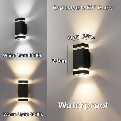 Inspire Curations WeatherGuard E27 Waterproof Outdoor Wall Light Fixture cuboid Single No Light Bulb