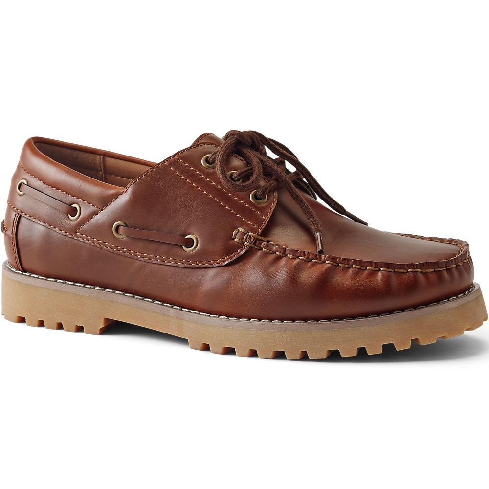 Bootsschuhe für Herren, Herren, size: regular, Braun, Synthetic-blend, by Lands' End