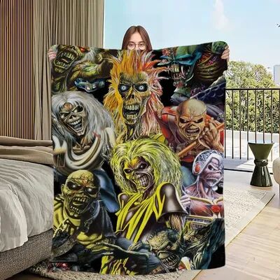 Shop Station Iron Maiden Blanket Soft Flannel Throw Blanket For Rock & Heavy Metal Fans c 39.37 59.06 In
