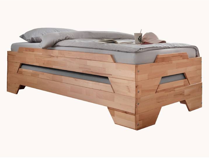 Stapelbett Scalo - Buche weiß-lackiert - 1 Stück - 90x200 cm
