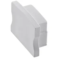 SIGOR Endkappe für LED Aufbauprofil KS-SIG-PROF1, bündig / ohne Loch, Kunststoff grau SIG-9850201