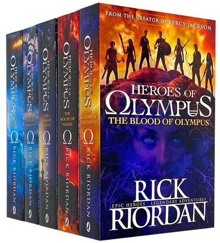 Puffin Heroes of Olympus Complete Collection 5 Books Set Pack by Rick Riordan