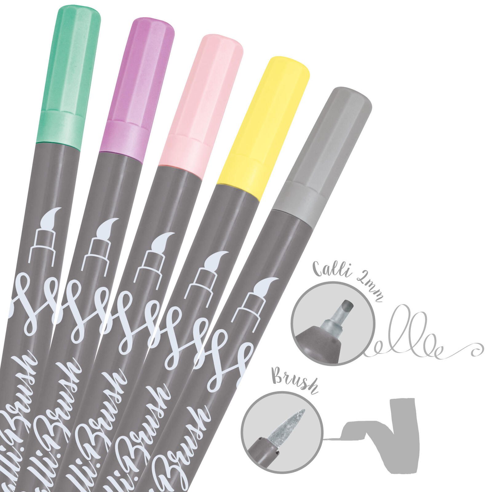 ONLINE® Brush-Pens Mehrfarbig 2.0 mm 19079
