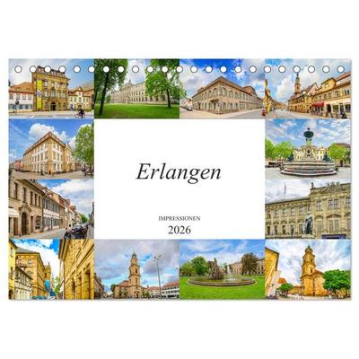 Erlangen Impressionen (Tischkalender 2026 DIN A5 quer), CALVENDO Monatskalender