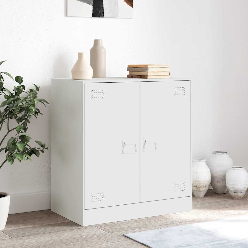 vidaXL Buffet blanc 67x39x73 cm acier
