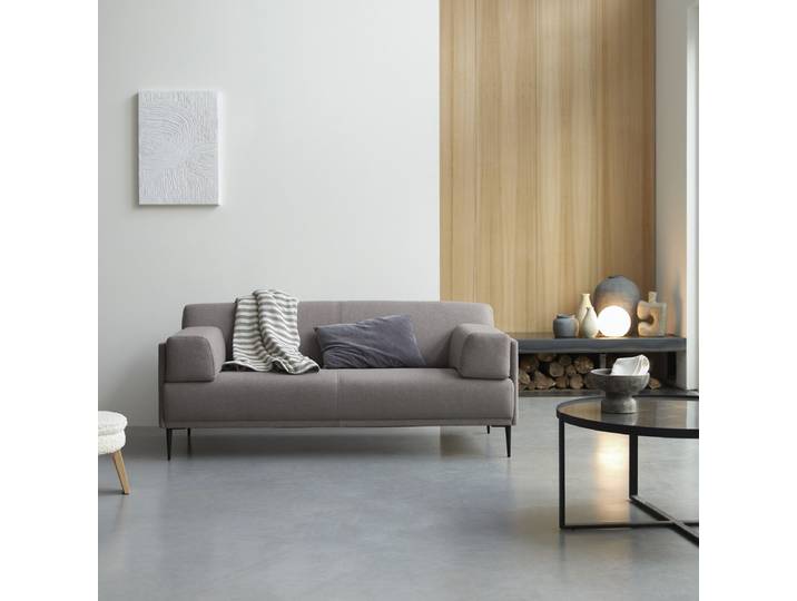 3-Sitzer-Sofa mit ﻿maulwurfsgrau Stoffbezug Finn - Grau - Fabric
