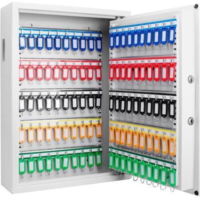Klair Living 100-Key Cabinet Digital Keypad Wall Safe White
