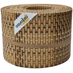 zaun zu® Sichtschutzstreifen Rattan für Doppelstabmatten Stroh 10x 2,55m