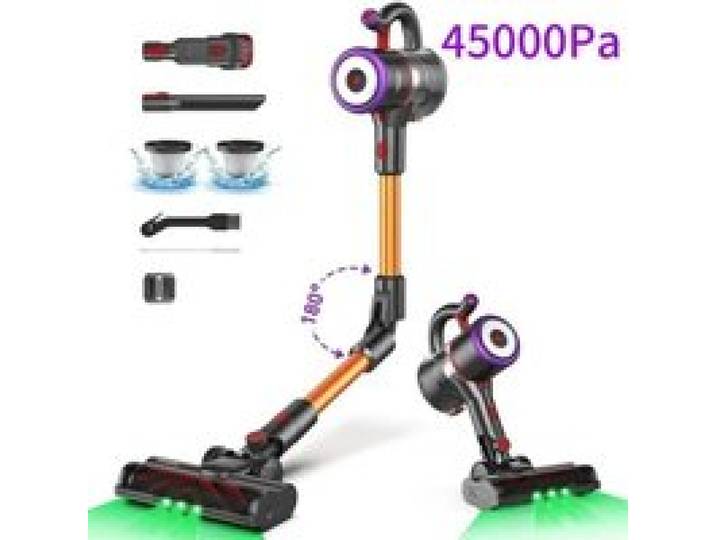 Aspirateur Balai Sans Fil -ONSEEN Puissant - 550W/45000Pa 6x3200MAH/53min Filtration en 5 Etapes LED Pliable Pour ASPIRATEUR BALAI