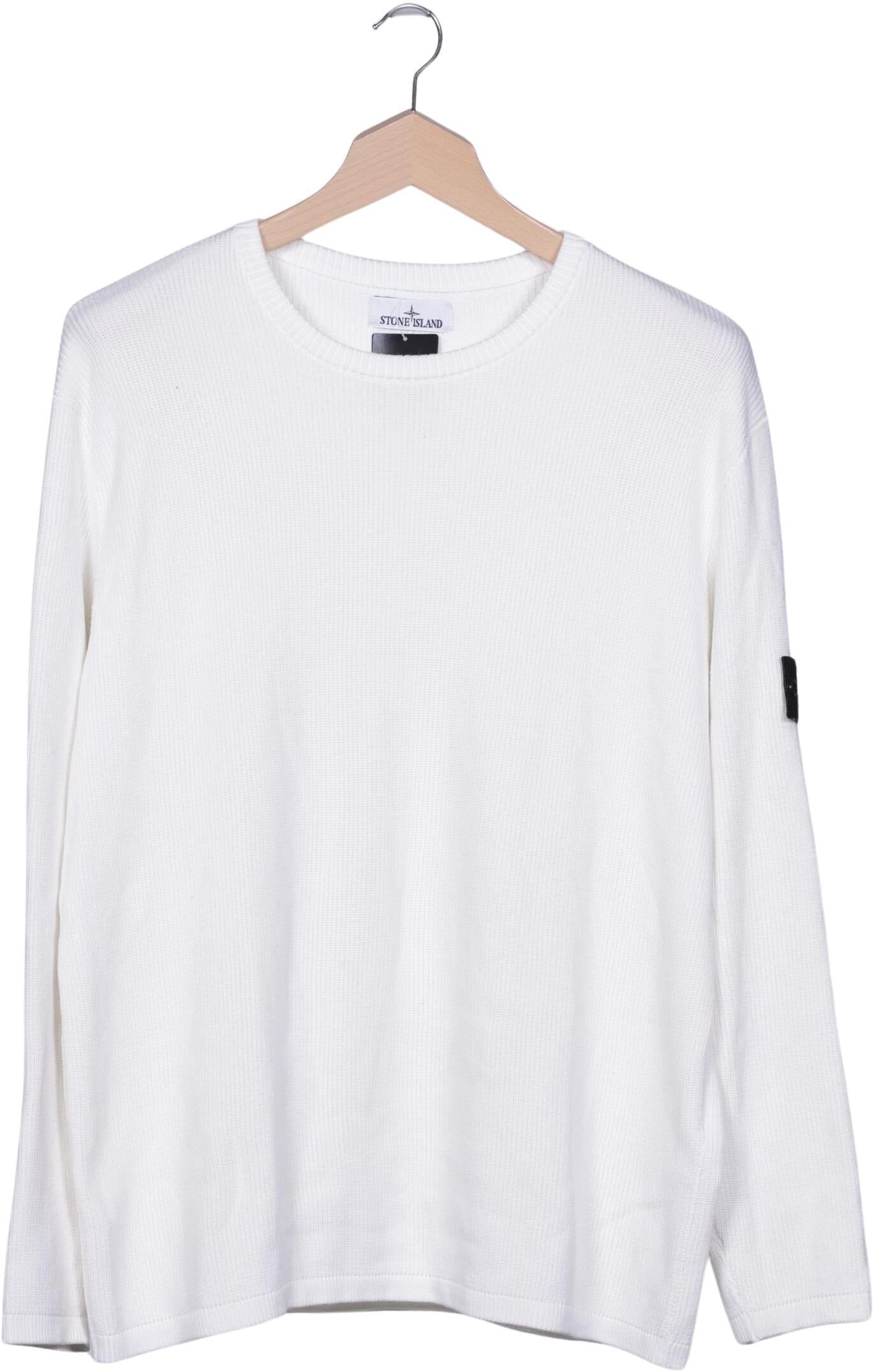 Stone Island Herren Pullover, Weiß, Gr. 3Xl, Baumwolle - Second Hand