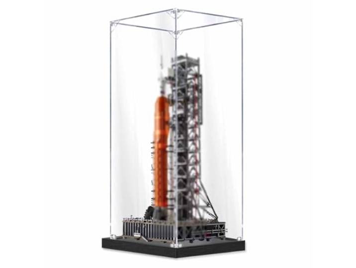 Staubdichte, durchsichtige Vitrine aus Acryl für 10341,Sammlerstücke, Spielzeug-Heimbox zum Zusammenbauen für das Weltraum-Startsystem – kein Kleber nötig (nur Vitrine)(3MM)