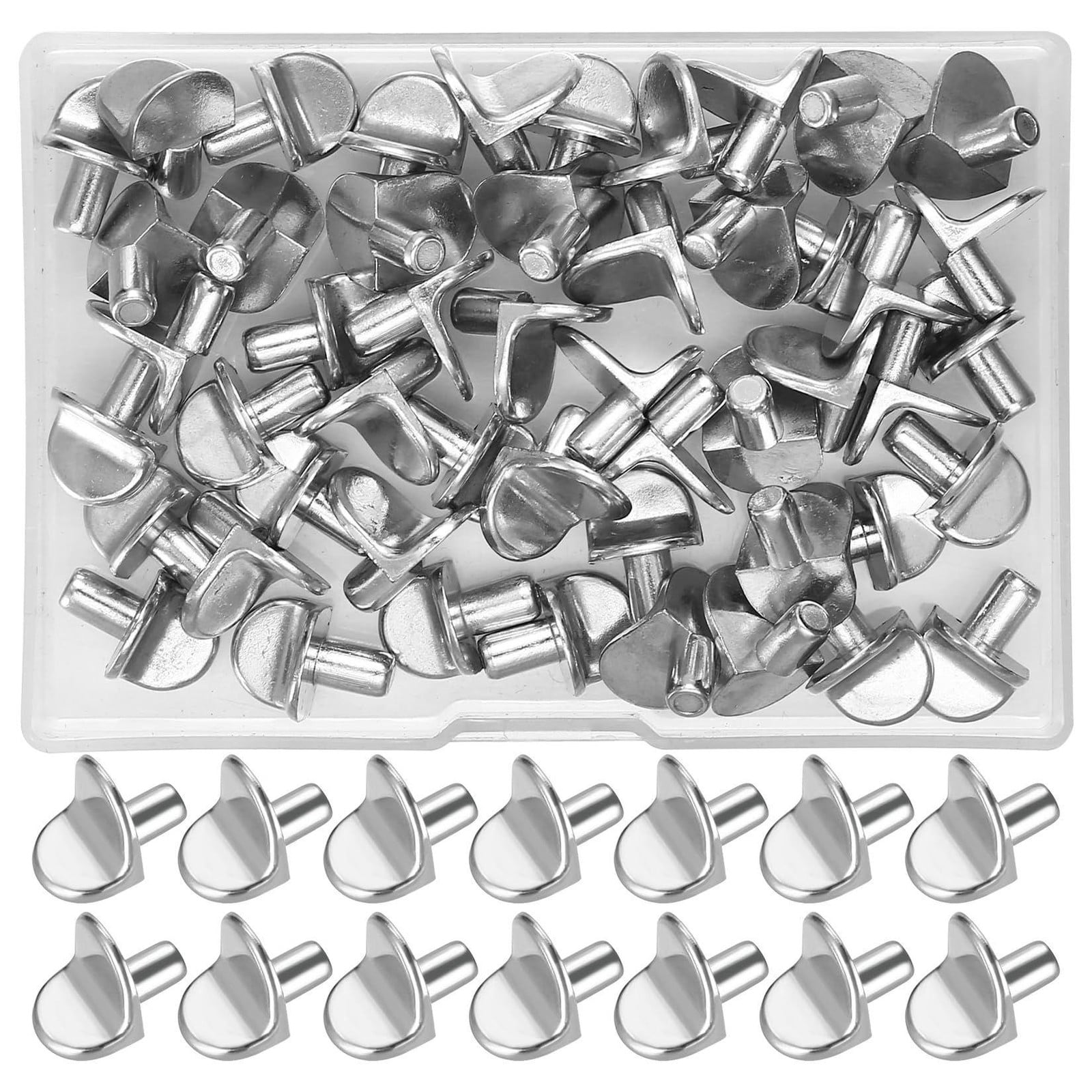 Selius 50 stuks metalen L-vormige vloerdragers voor inlegplanken, 5mm