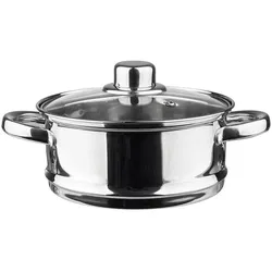 Kinghoff STEAM POT 3 ELEM. 24cm KH-3318, Pfanne + Kochtopf, Silber