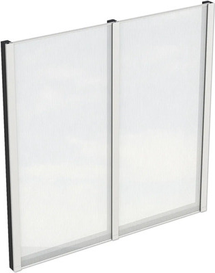 Seitenwand Polycarbonatplatten SKAN HOLZ 193 x 200 cm anthrazit