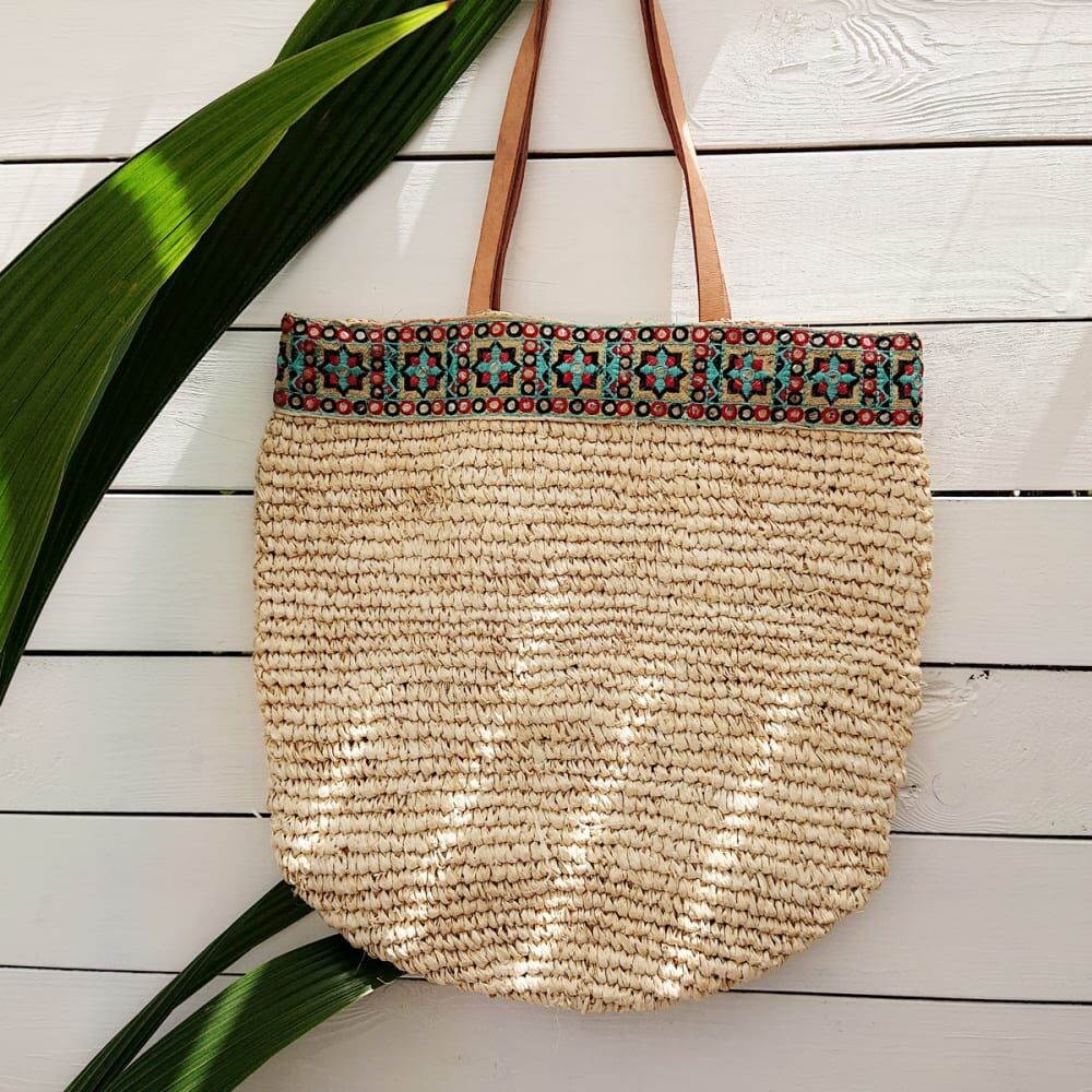 My Bliss Home Bolso de rafia natural, beige
