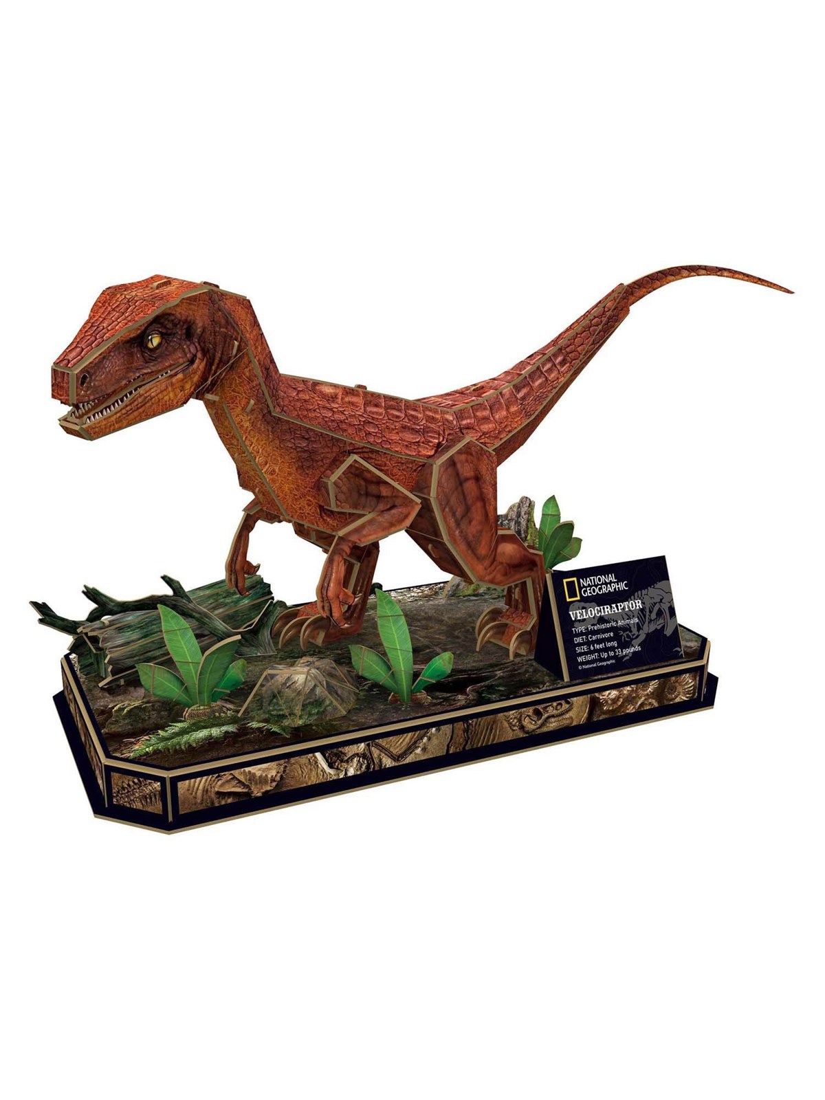 Cubic Fun 3D Puzzle National Geographic Velociraptor 3D Puzzle