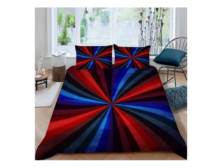 LuxusKollektion Kinderbettwäsche Bettwäsche 2tlg 135x200 Retro Linien 3D Druck