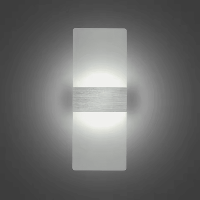 Inspire Curations Modern 6W 12W Acrylic LED Wall Light silver 12w cool White