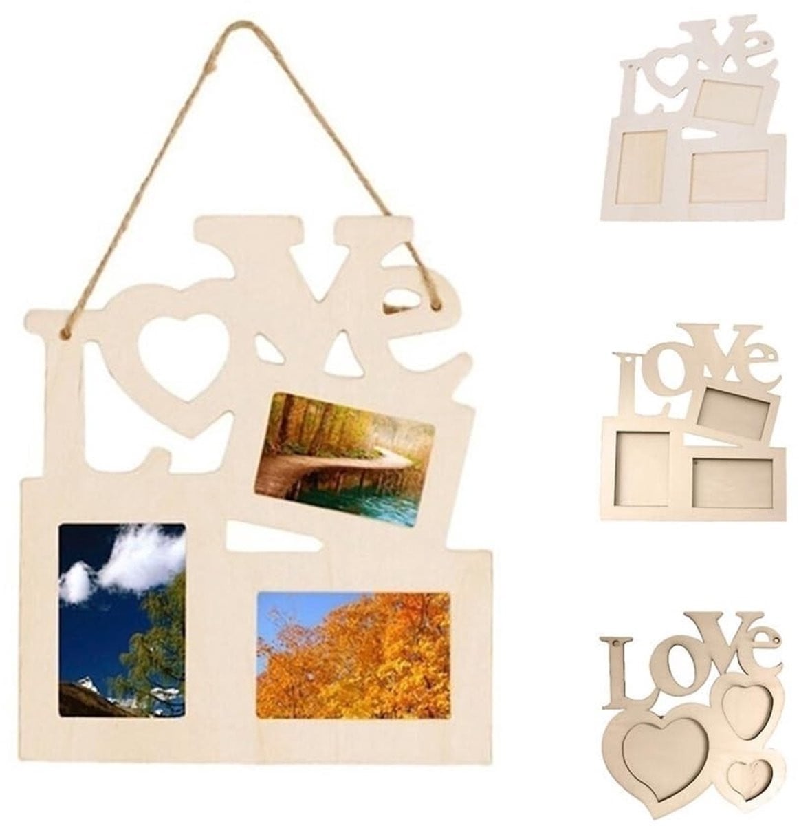 Hartvormige Foto Houder - DIY Houten Fotolijst om te verven