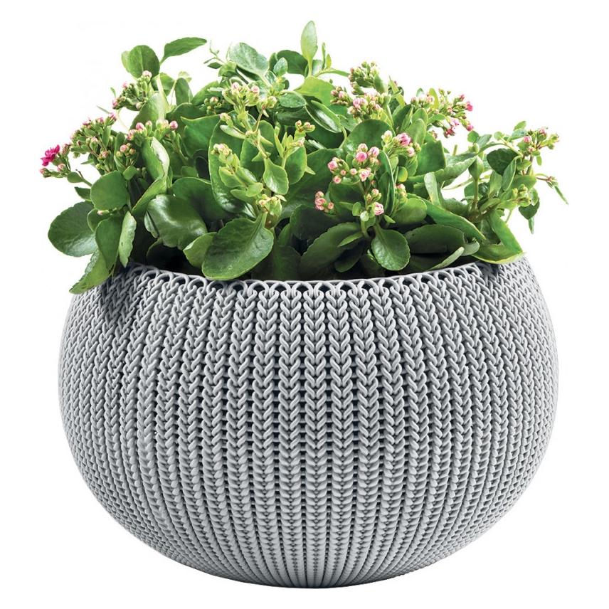 Keter Flowerpot COZIES KNIT - gray (36 x 36 x 23 cm) (KETER)