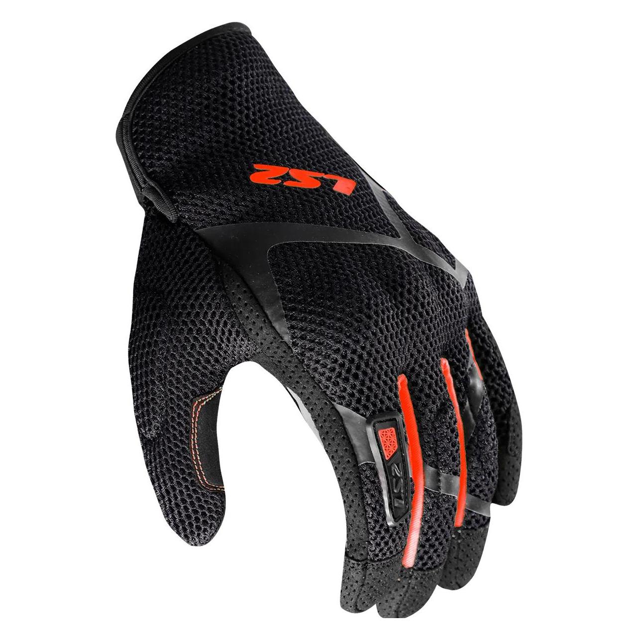 LS2 Handschuh Ray Ii Herren Schwarz/Rot Gr.Xxl (Herren, XXL) (70071S0132XXL)