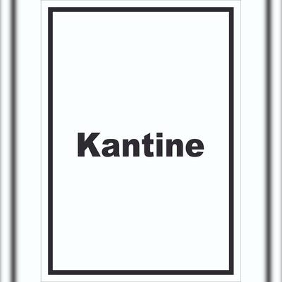 Kantine Schild mit Text essen und trinken hochkant A2 (420x594mm)