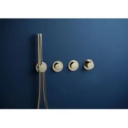 Herzbach MODUL7 PUSH Thermostat Fertigset 70.702003.1.03 2 Verbraucher PVD Gold