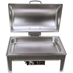 Airbrush-City Edelstahl Luxus Speisenwärmer Warmhaltebehälter Chafing Dish 9,0 Liter