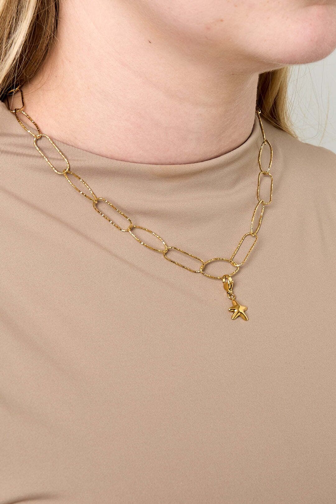 Gliederkette ADELIA´S "Gliederkette aus Edelstahl mit länglichen ovalen Gliedern 40 cm + 5 cm" Gr. 40, gold (goldfarben), Halsketten, Damen, 40cm, Edelstahl, Gliederkette, Die länglichen ovalen Kettenglieder prägen diesen trendigen Modeschmuck