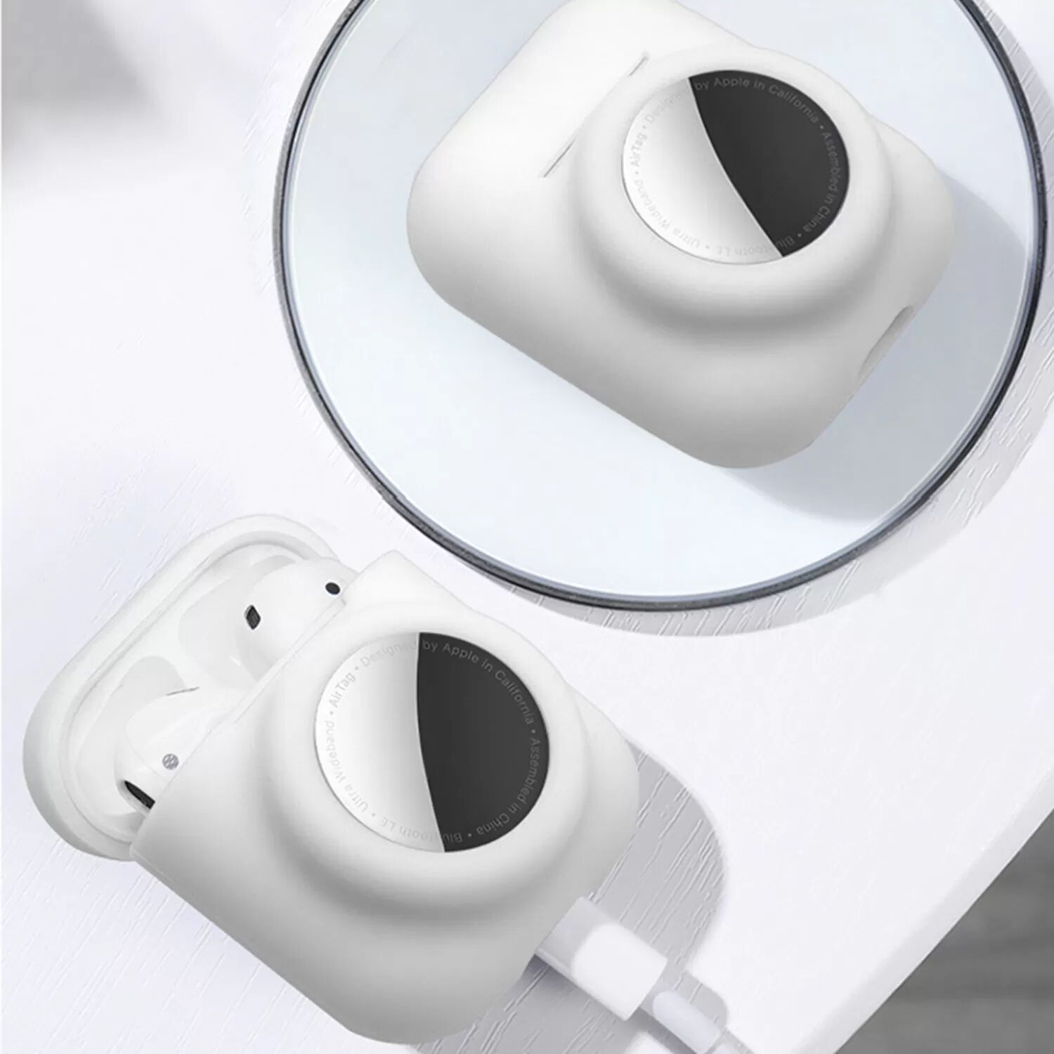 INF 2-in-1-Airpods- und Airtag-Hüllen aus Silikon
