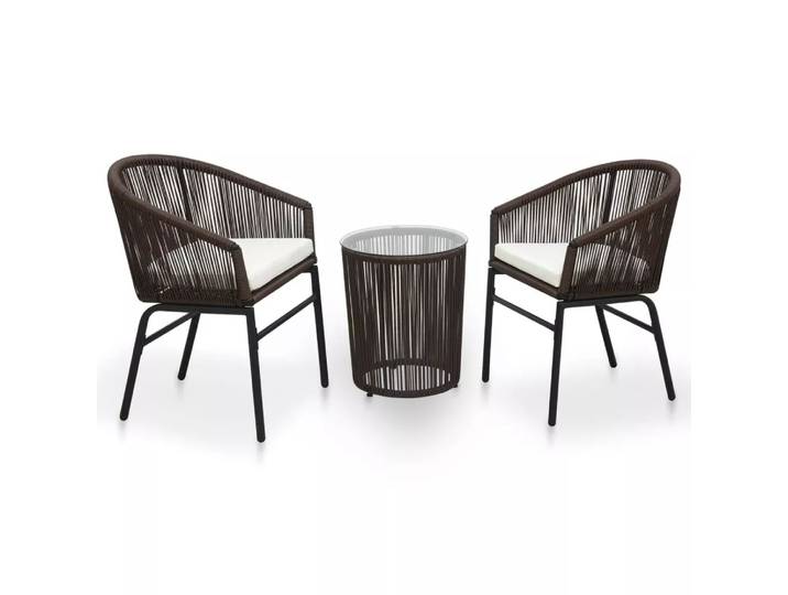 VidaXL - Bistroset polyethylen, One Size, Braun