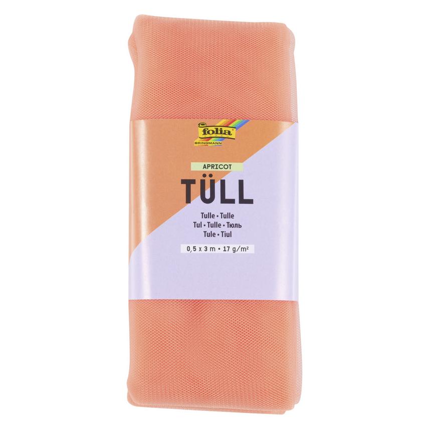 Folia Tüll-Stoff, apricose, 3mx50cm, 17 g/m² (70693930)