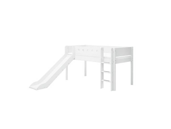 Lit mi-hauteur - FLEXA - modèle mi-hauteur - échelle droite - toboggan - MDF