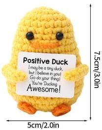 Inspired Finds Handmade Crochet Animal Plush Ornament Cute Amigurumi Desk Decor & Gift chick