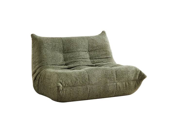 Urban Meuble Sitzsack 2-Sitzer Ergonomischer aus Chenille & Memory-Schaum, Montagefrei, Grün, 127x83x99 cm, Wohnzimmer, Sessel, Sitzsäcke, XXL Sitzsäcke