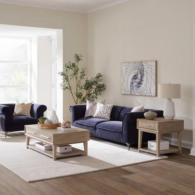 Liberty Furniture Brentwood 3 Piece Set Drawer Cocktail Table - Oak Wood - 3 Piece Table Set