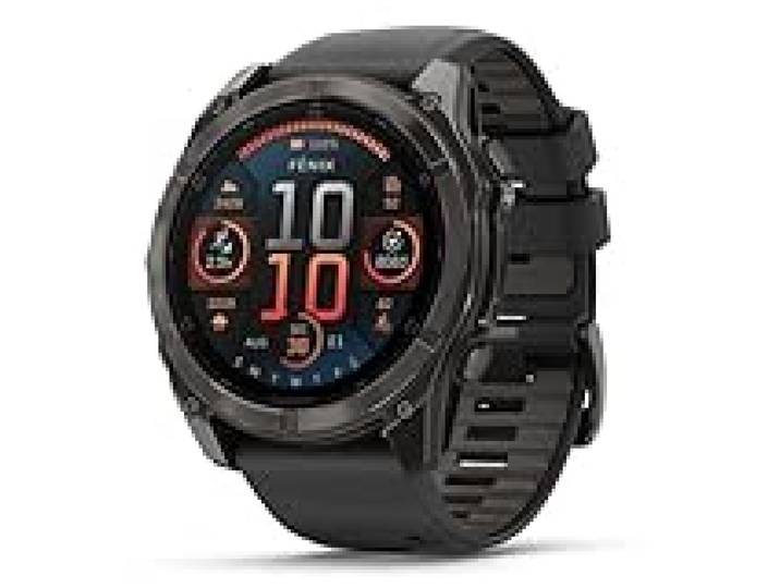 Garmin Amoled Smartwatch Fenix 8-51 MM Premium Sportuhr mit integrierter LED-Taschenlampe, Lautsprecher und Mikrofon Bis zu 29 Tage Akkulaufzeit im Smartwatch-Modus