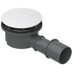 Bette, Siphon, Compact + garniture d'écoulement, latéral, débit d'écoulement 0,5 l/s, blanc avec sense