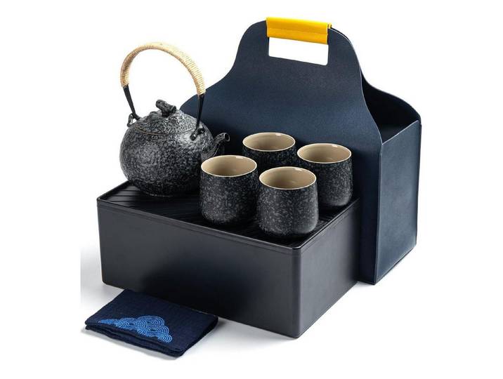 TEANAGOO Teeservice Teekanne Portable Japanese Tea Set Charcoal Grey Travel