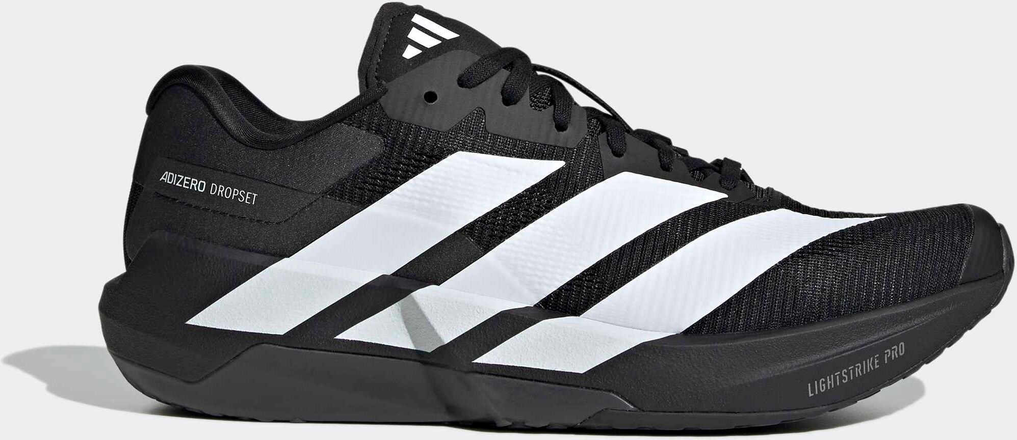 Trainingsschuh ADIDAS PERFORMANCE "ADIZERO DROPSET PRO", Herren, Gr. 42,5, schwarz-weiss (core schwarz, ftwr weiß, core schwarz), Synthetik, Textil, Schuhe Trainingsschuh, für Hybrid-Training und Workouts core schwarz, ftwr weiß, core schwarz 42,5