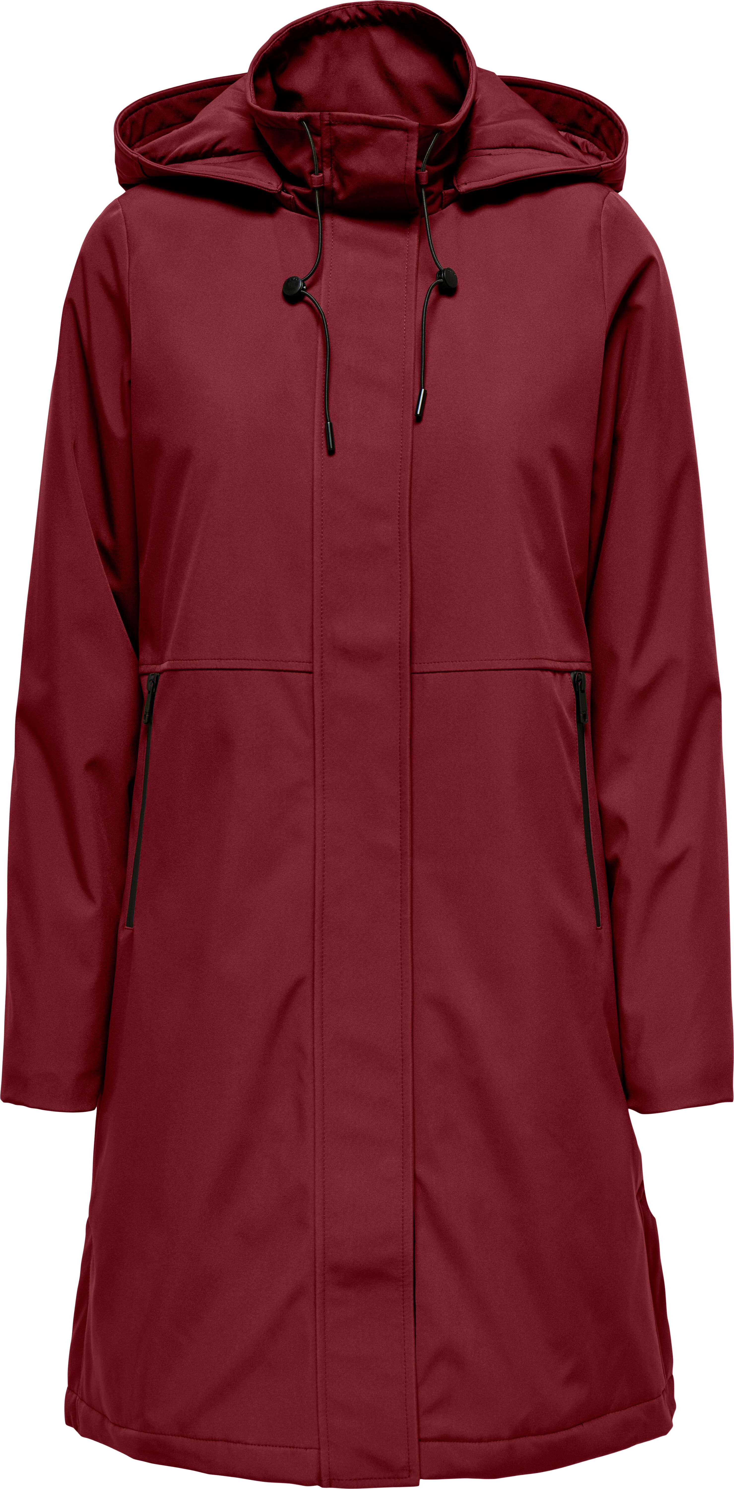Parka ONLY "ONLKARA LIFE PARKA CC OTW", Damen, Gr. M, rot (cabernet), Web, Obermaterial: 100% Polyester, unifarben, relaxed fit, Jacken Parka cabernet M