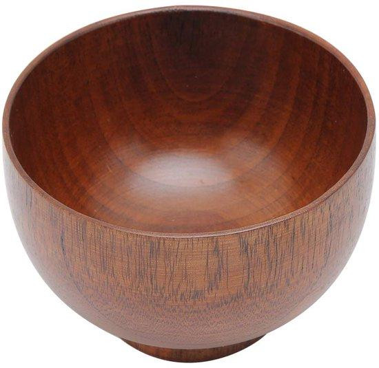 Benza Ibenzoa Handgemaakte houten schaal, diameter: 9 cm
