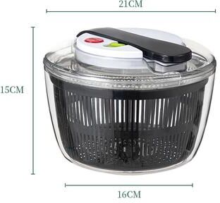 Daily Deals Depot Multi Function Salad Spinner Vegetable Washer & Lettuce Dryer Bowl black