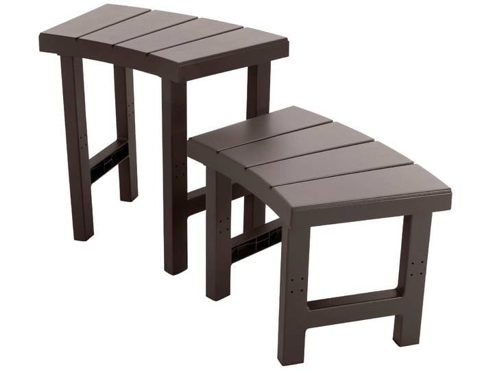 Sitzbank INTEX 2 tlg. Set Sitz- und Ablagebänke , schwarz, B:221,7cm H:37cm T:60,5cm, Polypropylen, Sitzbänke, Sitzbank, 2.tlg. Set
