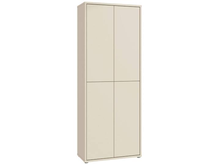 Xora Schuhschrank Alice Springs, Sandfarben, Kunststoff, 8 Fächer, 74.5x191.9x34.9 cm, Typenauswahl, stehend, Garderobe, Schuhaufbewahrung, Schuhschränke